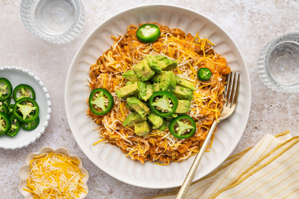 Chili Cheese Spaghetti