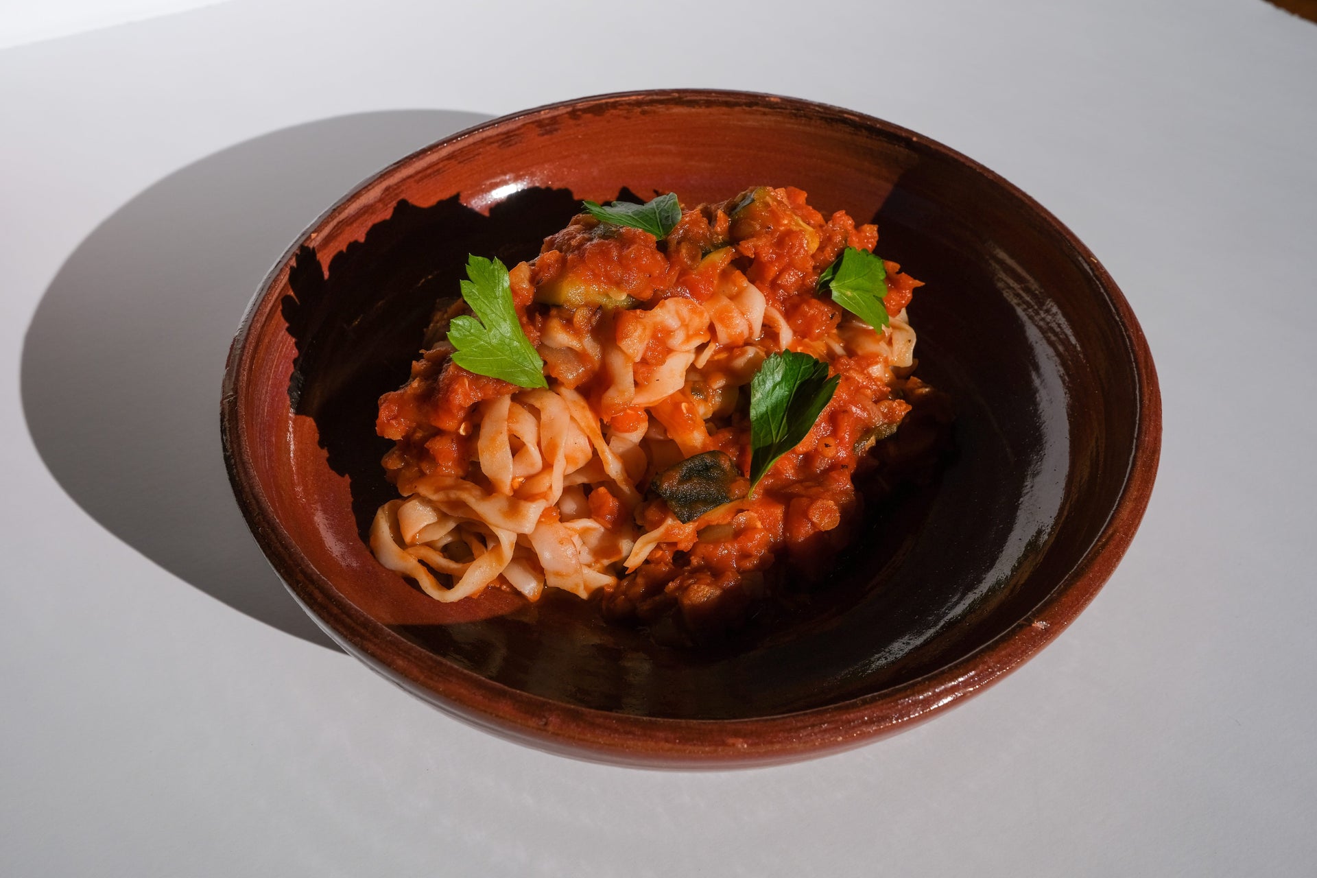 Veggie Lentil Bolognese With Low-Carb Pasta