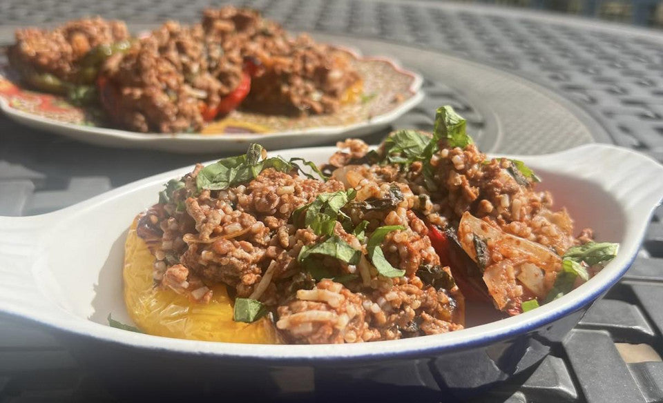 Low-Carb Stuffed Peppers With Orzo