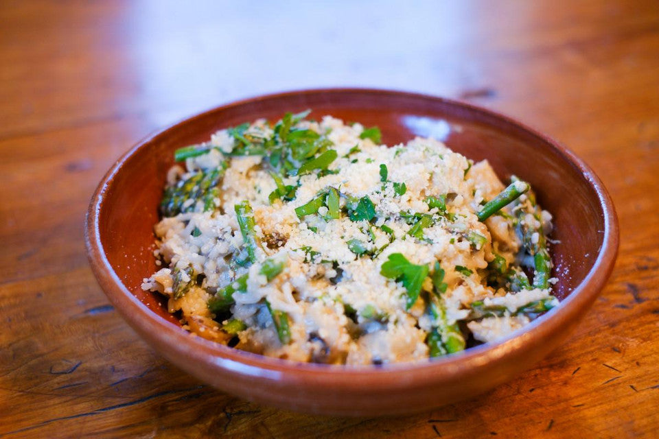 Mushroom Asparagus Risotto