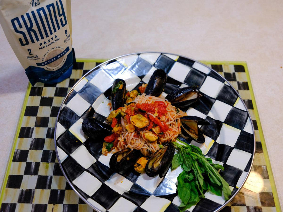 Mussels Fra Diavolo With Low-Carb Angel Hair Pasta