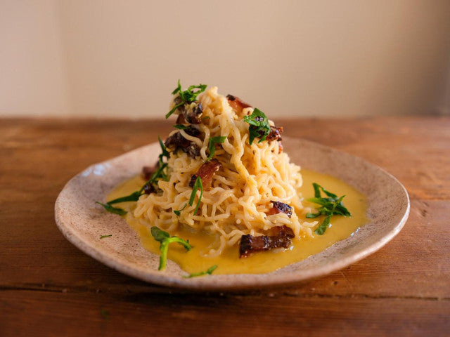 Low-Carb Spaghetti Carbonara With Guanciale