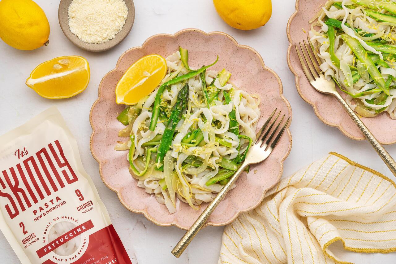 Lemon And Asparagus Fettuccine Pasta