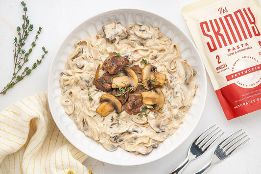 Creamy Low-Carb Steak and Mushroom Pasta